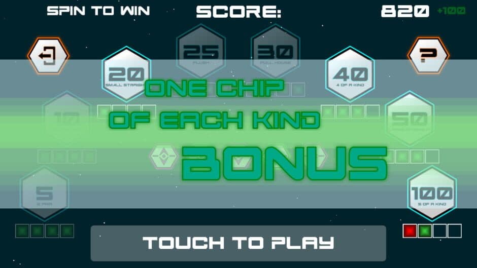 Poker Dice Solitaire Future screenshot