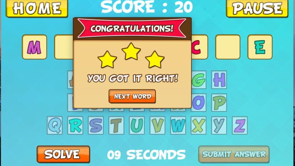 Missing Letters screenshot