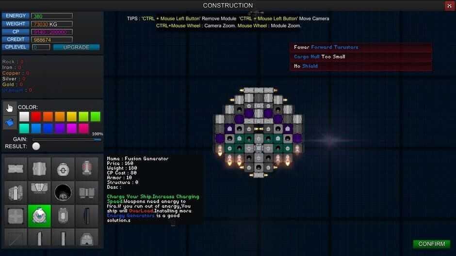 StarShip Constructor screenshot
