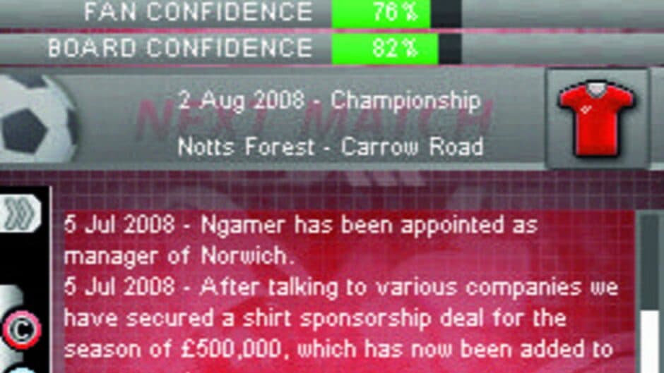 Football Director DS screenshot