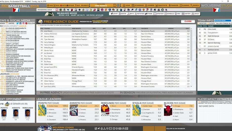 Draft Day Sports: Pro Basketball 2018 screenshot