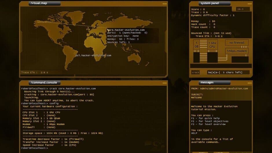 Hacker Evolution screenshot
