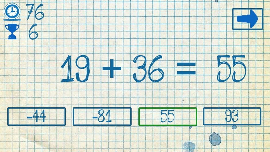 The young mathematician: Easy difficulty screenshot