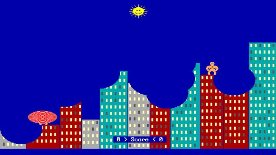 Qbasic Gorillas screenshot