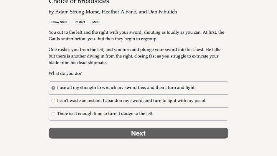 Choice of Broadsides screenshot