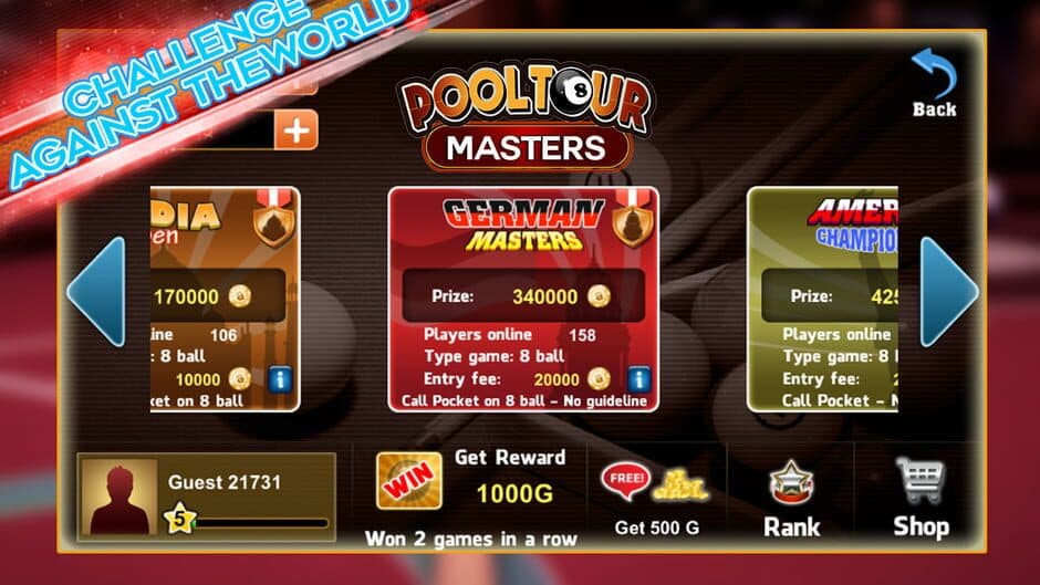 Pool Tour Master screenshot