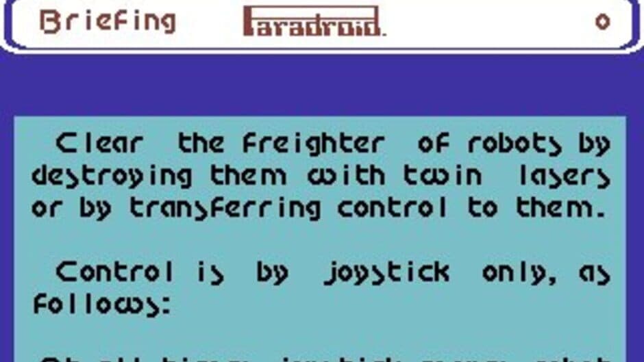 Paradroid screenshot