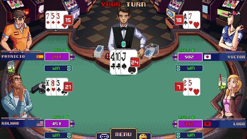 Super Blackjack Battle 2 Turbo Edition - The Card Warriors screenshot