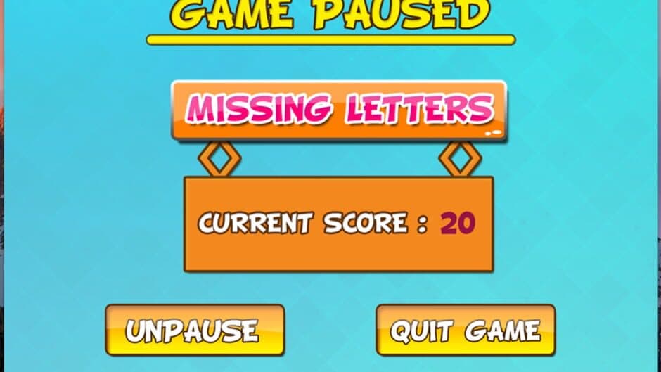 Missing Letters screenshot