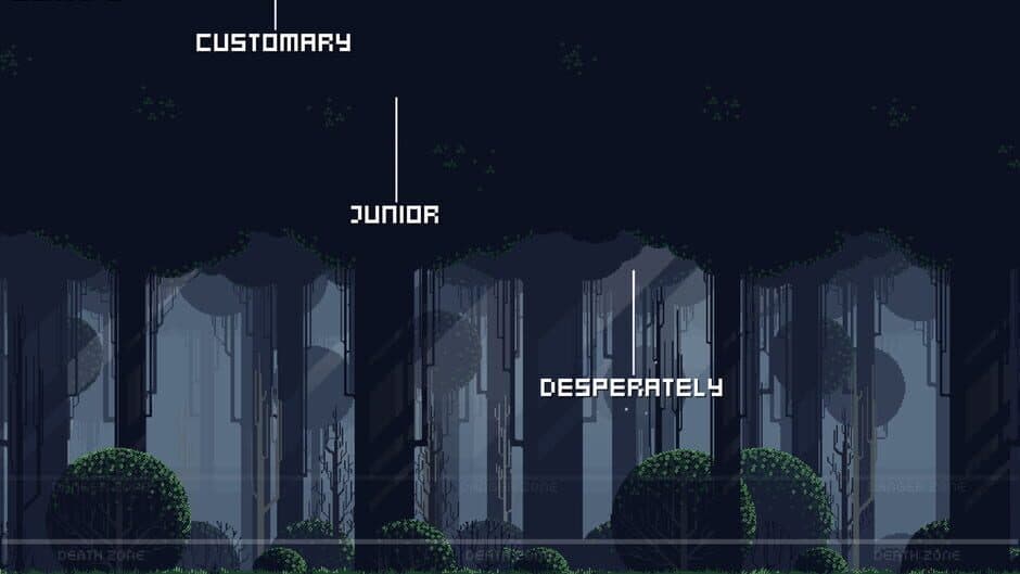 Falling words screenshot