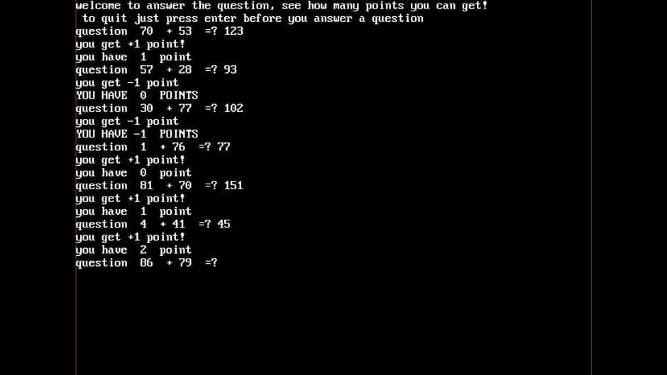 Answer the Question screenshot