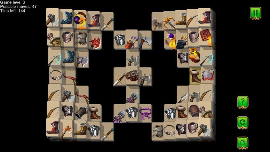 Weapon and Armor: Mahjong screenshot