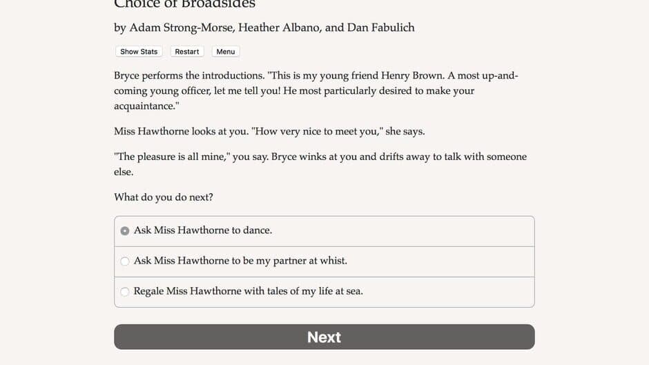 Choice of Broadsides screenshot