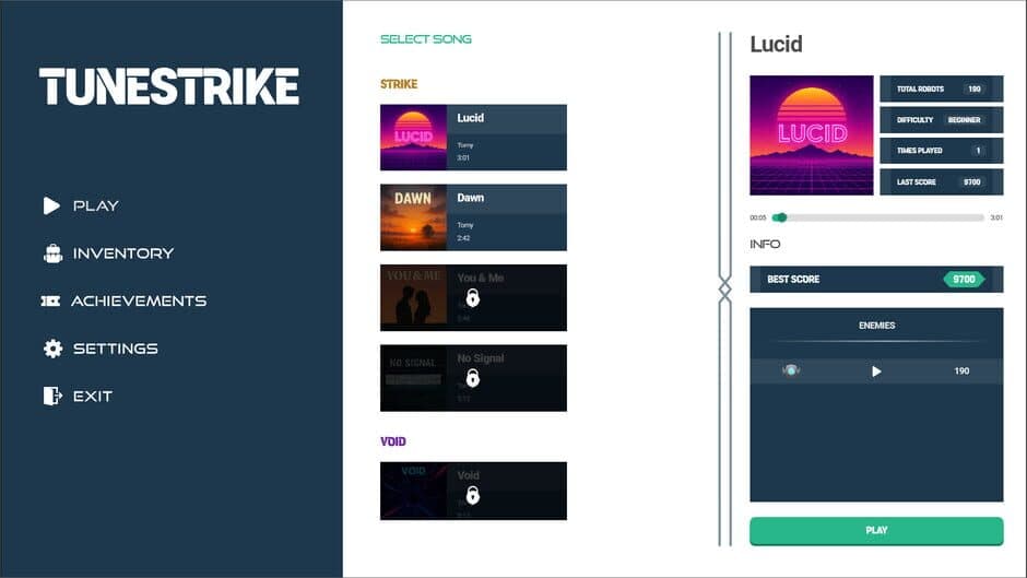 Tunestrike screenshot