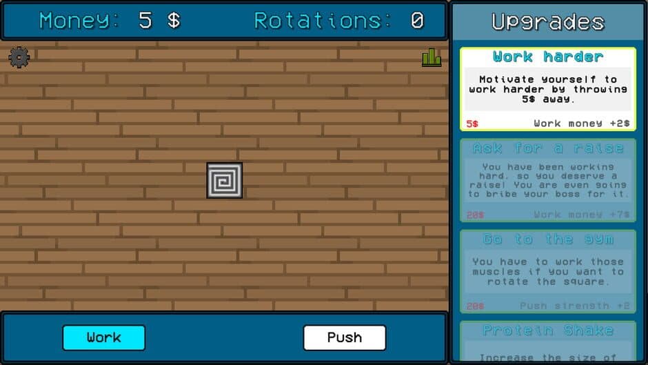 Push the square screenshot
