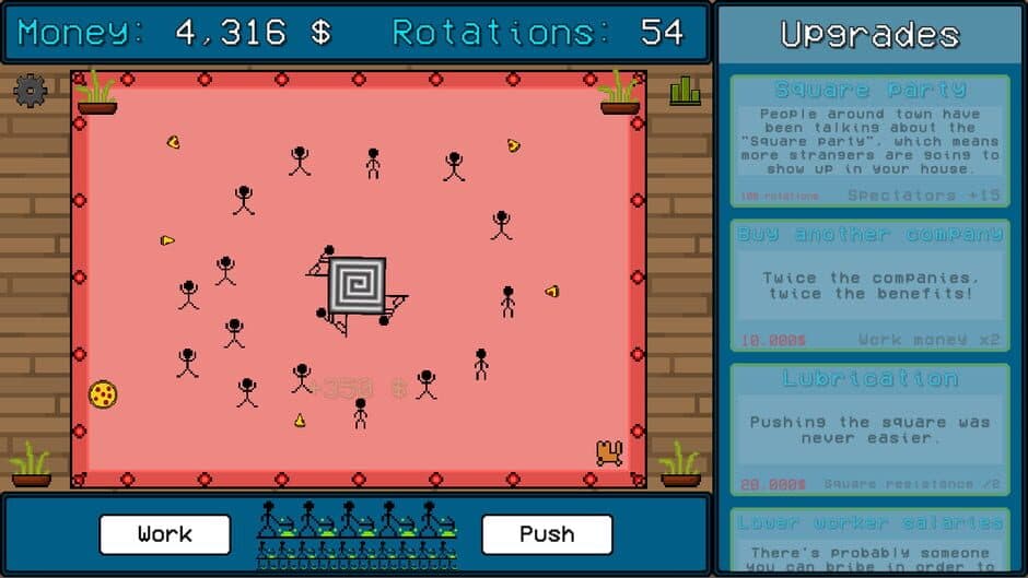 Push the square screenshot
