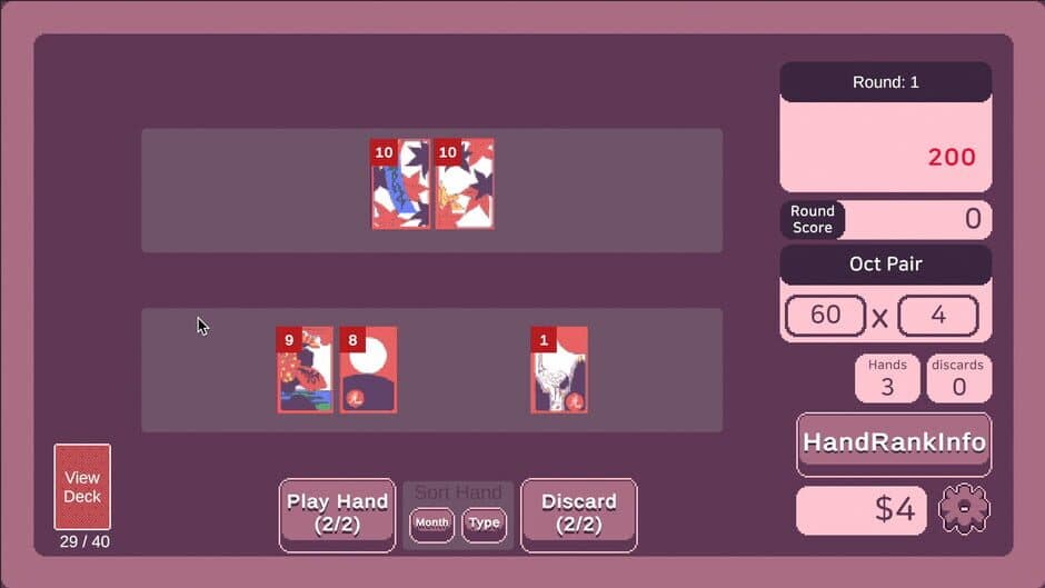 Rogue Hanafuda screenshot