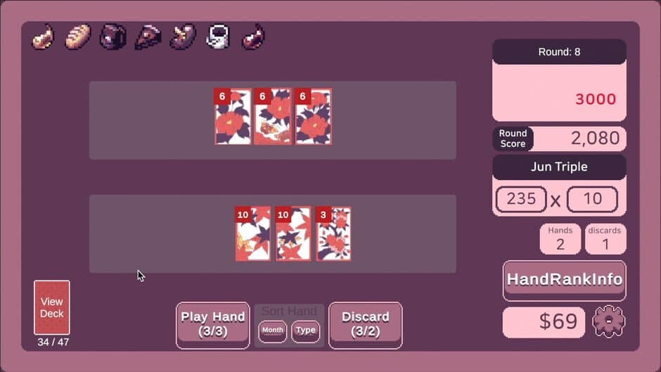 Rogue Hanafuda screenshot