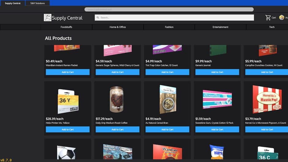 Retailer screenshot
