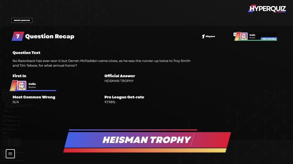 Hyperquiz screenshot