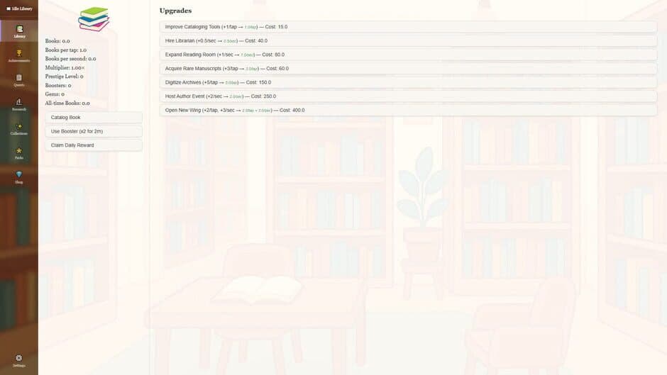 Idle Library screenshot