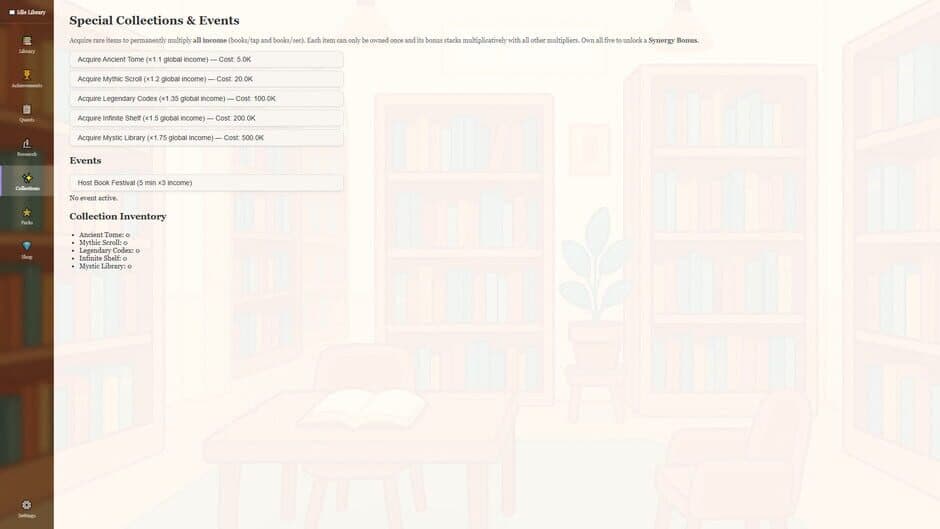 Idle Library screenshot