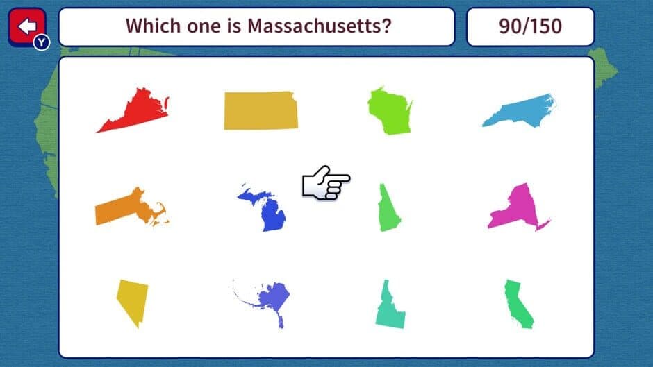 Geo Brain Boost! 50 U.S. States Silhouette Quiz screenshot