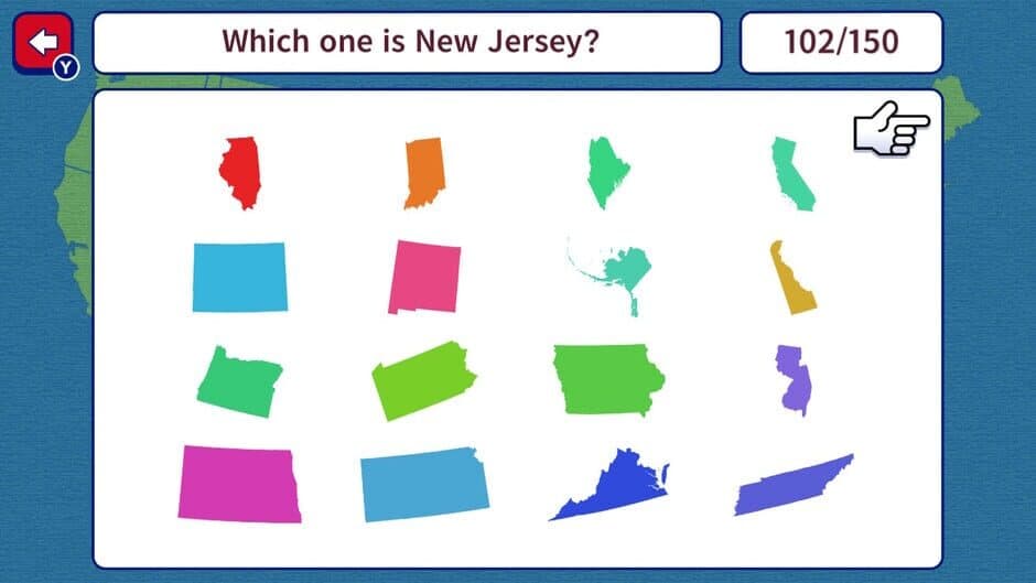 Geo Brain Boost! 50 U.S. States Silhouette Quiz screenshot