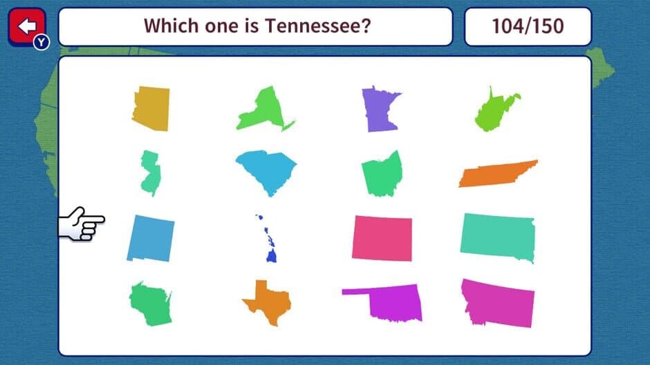 Geo Brain Boost! 50 U.S. States Silhouette Quiz screenshot