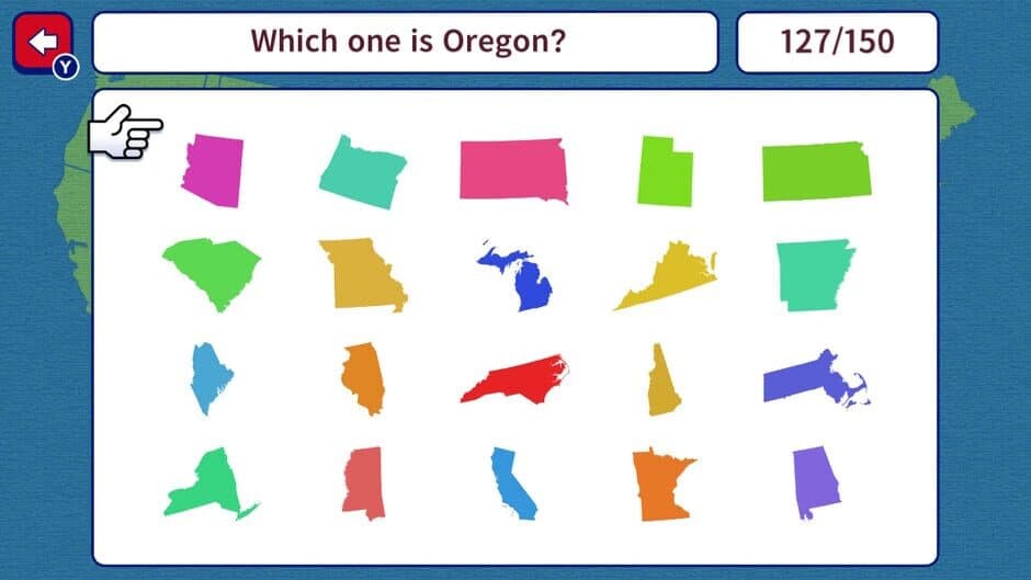 Geo Brain Boost! 50 U.S. States Silhouette Quiz screenshot
