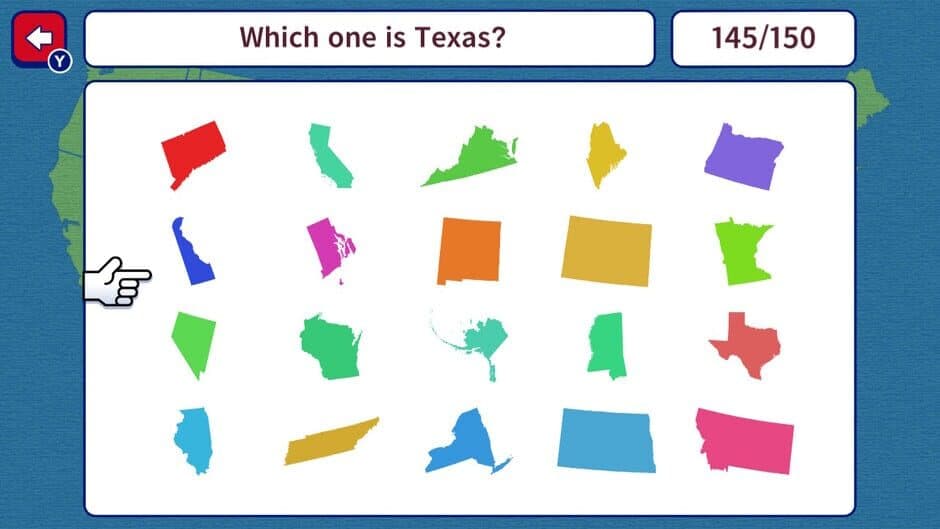 Geo Brain Boost! 50 U.S. States Silhouette Quiz screenshot