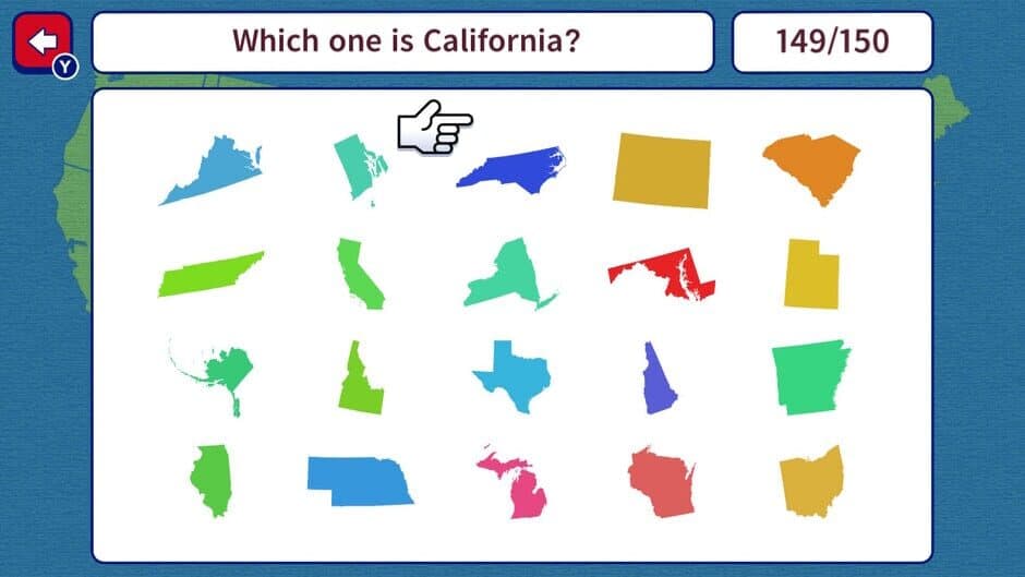 Geo Brain Boost! 50 U.S. States Silhouette Quiz screenshot