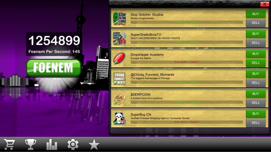 PeeWee Purpdrank's Foenem Clicker screenshot