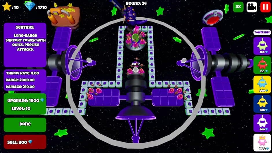 Glowbot Tower Defense screenshot