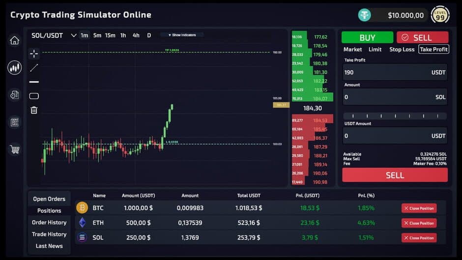 Crypto Trading Simulator screenshot