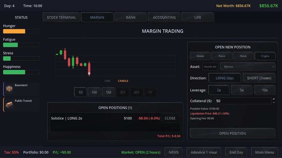 Neo Capitalist: Stock Market Survival Simulator screenshot