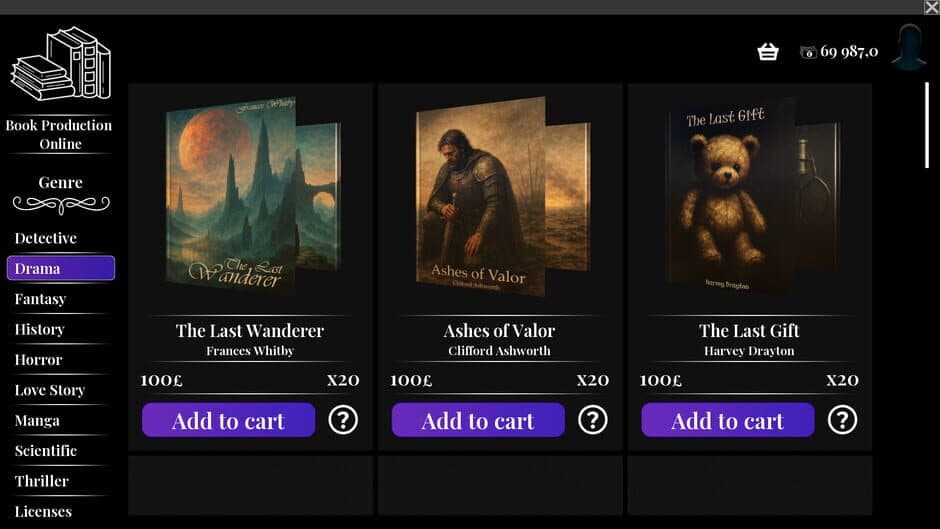 BookStore Simulator screenshot