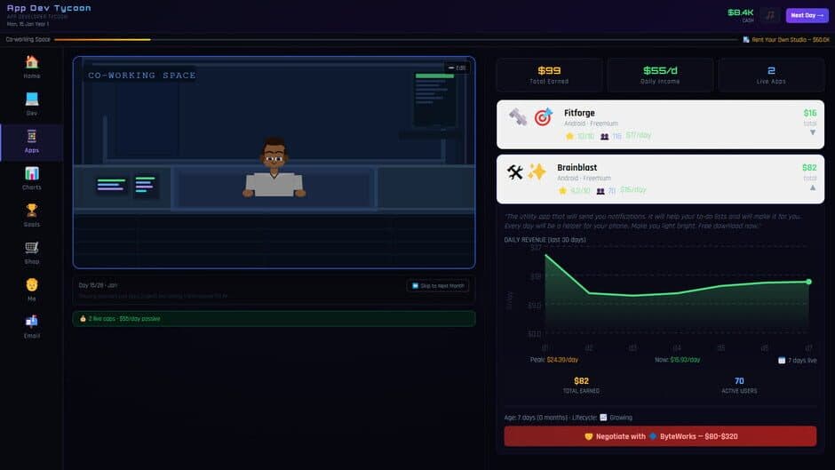App Developer Tycoon screenshot
