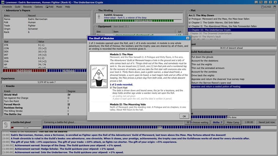 Lowmoor Idle RPG: An Adventurer's Chronicle screenshot