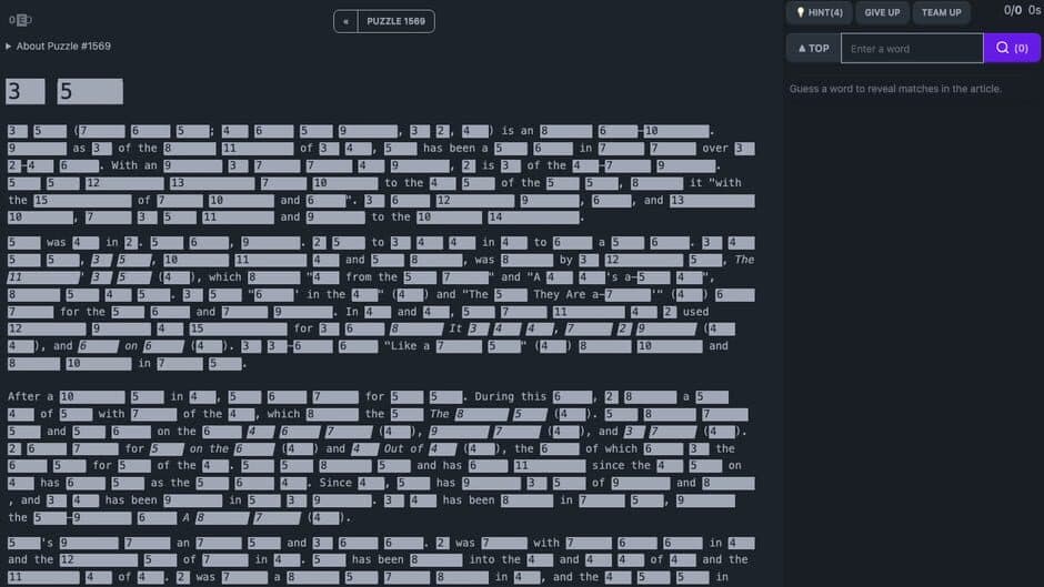 Redactle screenshot