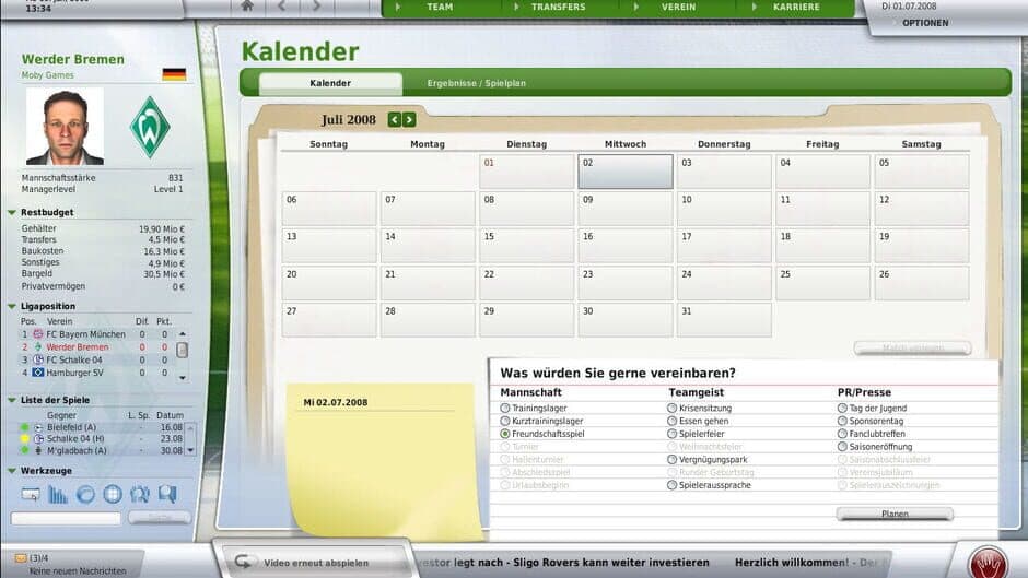 FIFA Manager 09 screenshot