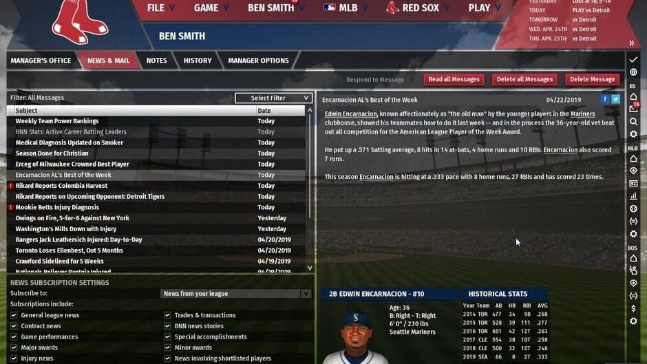 Out of the Park Baseball 20 screenshot