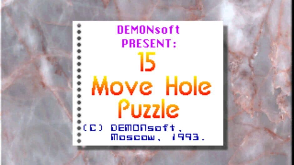 15 Move Hole Puzzle screenshot