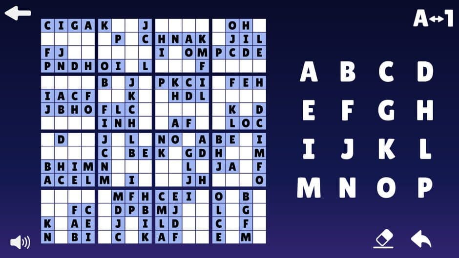 Sudoku 9X16X25 screenshot