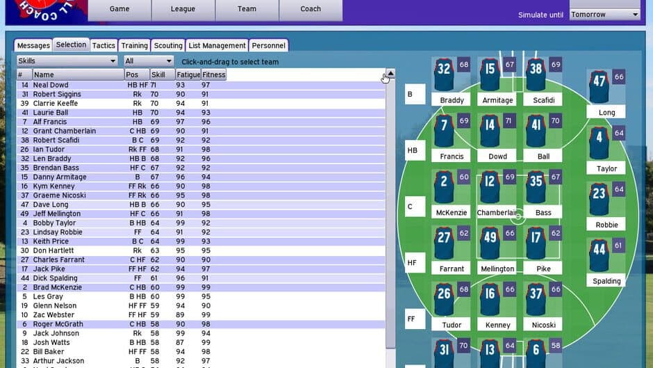 Australian Football Coach 2019 screenshot
