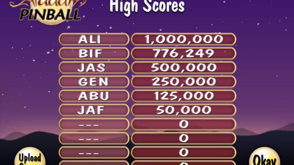 Aladdin Pinball screenshot