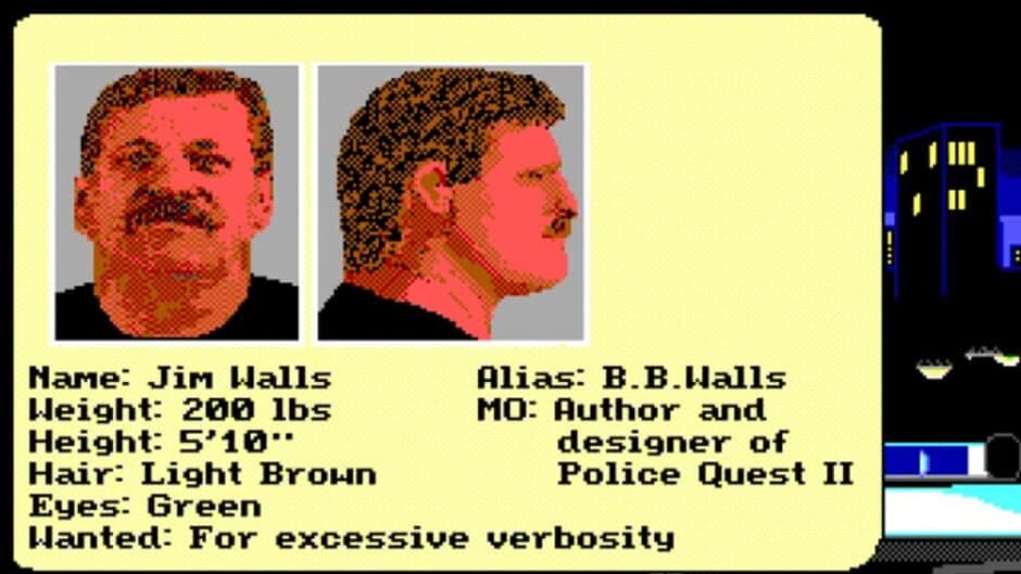 Police Quest II: The Vengeance screenshot