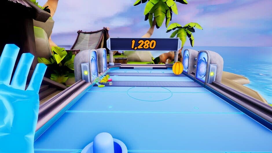 Tropical Air hockey screenshot
