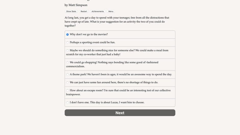 The Parenting Simulator screenshot