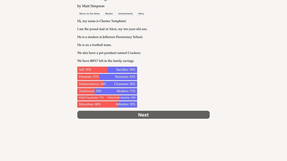 The Parenting Simulator screenshot
